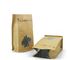 Side gusset flat bottom k paper food bag with zipper, stand up square bottom kraft paper nuts packaging bag supplier