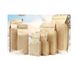 Side gusset flat bottom k paper food bag with zipper, stand up square bottom kraft paper nuts packaging bag supplier