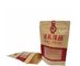 custom printed food grade aluminum foil k top brown kraft coffee paper bag with window supplier