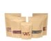 100g 250g 500g matt black stand up coffee bag with valve custom printing block bottom kraft coffee bag wholesale supplier