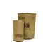 Hotsale aluminum foil stand up zipper coffee packaging bag/gusset coffee brown kraft paper body scrub bag food supplier