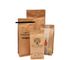 promotional cheap small brown kraft paper bags/k stand up karft paper bag with clear window supplier