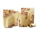 Custom printing food Grade flat bottom brown kraft sos greaseproof popcorn paper bag for snack food supplier