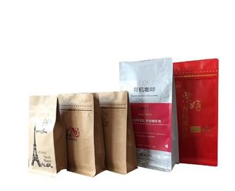 Recyclable aluminum foil zipper pouch coffee packaging bags with valve supplier