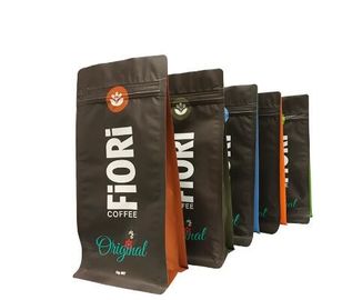 Recyclable aluminum foil zipper pouch coffee packaging bags with valve supplier