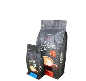 Recyclable aluminum foil zipper pouch coffee packaging bags with valve supplier