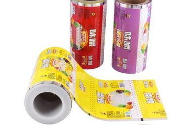 snack PE Food Material  film on roll custom printing logo snack packing roll film supplier