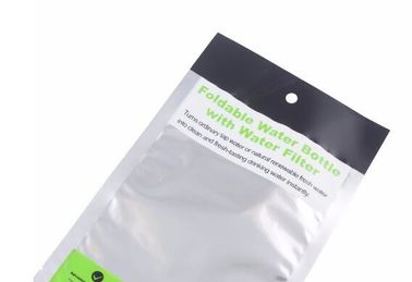 Printing 3 side sealed Aluminum Foil plastic packing bag for seeds with hanger supplier