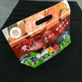 High quality Custom printed grape packaging plastic PP k bag with hole punch supplier