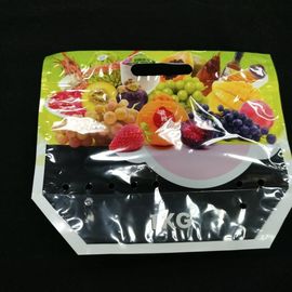 High quality Custom printed grape packaging plastic PP k bag with hole punch supplier