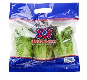 8 Colors Printing Plastic opp reusable zip lock frozen lettuce fresh vegetable packaging bag with holes supplier