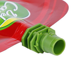 Food Grade Customized Plastic stand up plastic bag spout Top Beverage Bags drink bag with clear spout pouch supplier