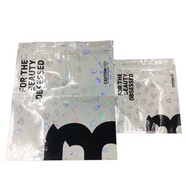 Holographic Compostable Aluminium Foil Three Side Seal Mylar Bag with Zipper and Window for Gifts or Cosmetics supplier