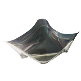 Holographic Compostable Aluminium Foil Three Side Seal Mylar Bag with Zipper and Window for Gifts or Cosmetics supplier