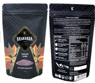 Customized printing food grade stand up pouch matte black zip lock food bag packaging supplier