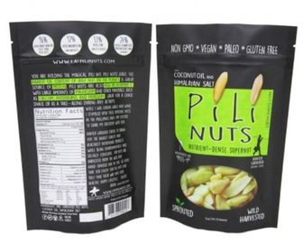 Customized printing food grade stand up pouch matte black zip lock food bag packaging supplier