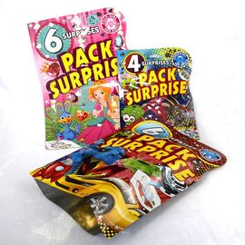 Custom printed middle sealed aluminum foil plastic toy packaging bag with hanger hole supplier