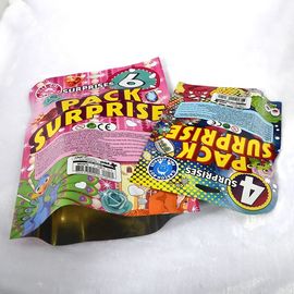 Custom printed middle sealed aluminum foil plastic toy packaging bag with hanger hole supplier