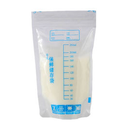 Breast Milk Storage Bags stand up Triple Zipper Plastic bag moisture proof supplier