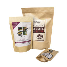 Free samples available biodegradable feature and plastic material kraft paper stand up zipper coffee tea bags supplier