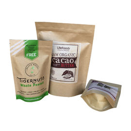 Free samples available biodegradable feature and plastic material kraft paper stand up zipper coffee tea bags supplier