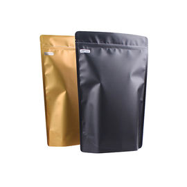 Custom Printed Stand Up Zipper Pouch Eco-friendly Aluminum Foil Coffee Packaging Bag With Valve supplier