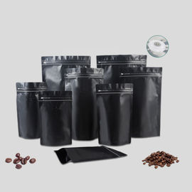 Eco-frendly resealable 8oz 16oz 32oz aluminum foil flat bottom coffee bean packaging plastic Zipper bag with Valve supplier