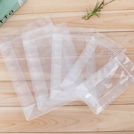 Resealable Doypack Clear Transparent Plastic Stand Up 8 Side Quad Seal Block Bottom Gusset Box Pouch Zipper Bag supplier