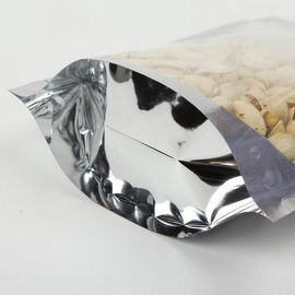 Front Clear Plastic Bag Aluminum Foil Standing Up Pouch Custom Plastic Zipper Bag supplier