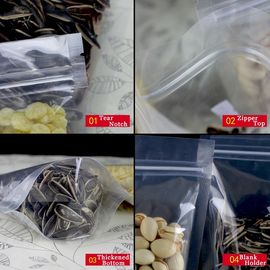 Resealable k Doypack Stand Up Pouch Clear Transparent Plastic Packaging Bag With Zipper supplier