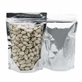 Stand Up Clear Silver Zip Lock Resealable Aluminum Mylar Foil Plastic Packaging Bag supplier