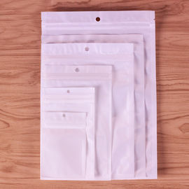 Pink Color Printed Heat Seal Reusable Zipper Small Plastic Bags With Euro Hole for Makeup Tools Packaging supplier