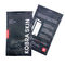 3 Side Heat Seal Aluminum Foil Black Plastic  Zipper Mylar Bag with tear Notches  for Phone case packing supplier