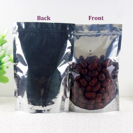 Recycled One side clear aluminum foil printing pouch zip lock packaging bags supplier