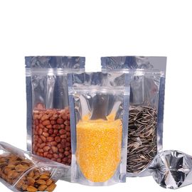 Recycled One side clear aluminum foil printing pouch zip lock packaging bags supplier