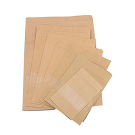 Stand Up Pouch Kraft Paper Packaging Bag With Zipper and Window supplier