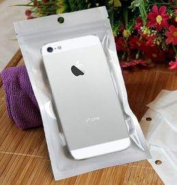 custom design electronic Transparent white pearl film phone shell zipper plastic bags supplier
