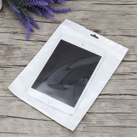 custom design electronic Transparent white pearl film phone shell zipper plastic bags supplier