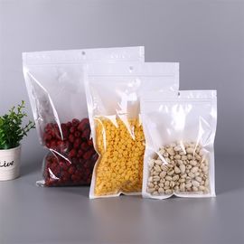 white Translucent pearl film zipper bag  for jewelry/Apprarel packaging supplier