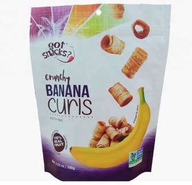 Plastic stand up food bag packaged nuts and snacks fruit and nut packaging supplier