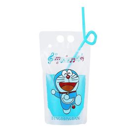 Clear Drink Pouch Heavy Duty Hand-held Reclosable Zipper Heat-proof Plastic Stand Up Juice Pouch With Straws supplier