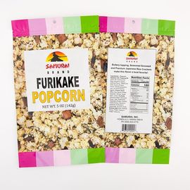 Three side laminated popcorn snack packaging bag with custom logo supplier