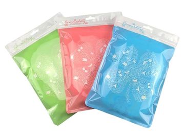 Custom plastic eco friendly clothing/underwear/socks packaging k bag with zipper supplier