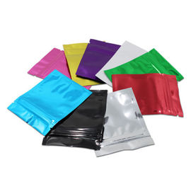 Small Heat seal black aluminum foil zipper packaging bag for storage supplier