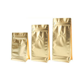 Eight-sided zipper bag flat bottom black aluminum foil k bags stand up pouches for air valve coffee bean wholesale supplier