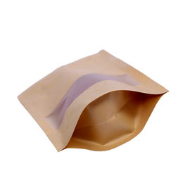 Standing dried fruit food fruit nut tea zipper window sealed bag kraft paper pouch packaging bag supplier