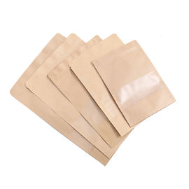 Standing dried fruit food fruit nut tea zipper window sealed bag kraft paper pouch packaging bag supplier