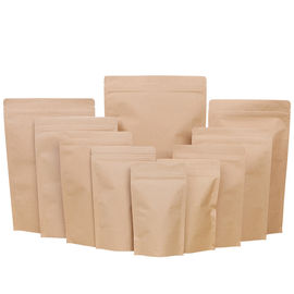 Resealable 250g foil stand up k pouch kraft paper bag for Food supplier