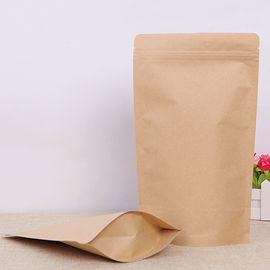 Resealable 250g foil stand up k pouch kraft paper bag for Food supplier