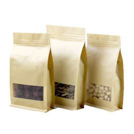 Wholesale China supplier customized Logo printed square bottom aluminum foil reclosable k kraft paper bag supplier